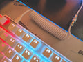 Spiralinis Coil Laidas Klaviatūrai — USB-A į USB-C su GX16 jungtimi