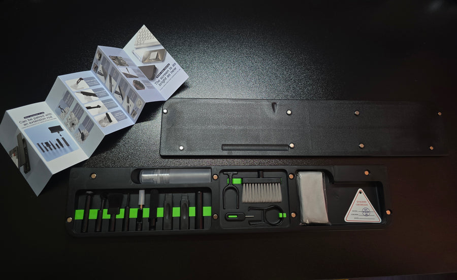 22 in 1 Elektronikos valymo rinkinys su riešo atrama ir magnetiniu dėklu
