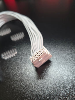 12VHPWR Maitinimo Laidas GPU — 90° lenkimas, baltas, ~35cm 3