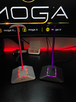 RGB ausinių stovas su USB 8