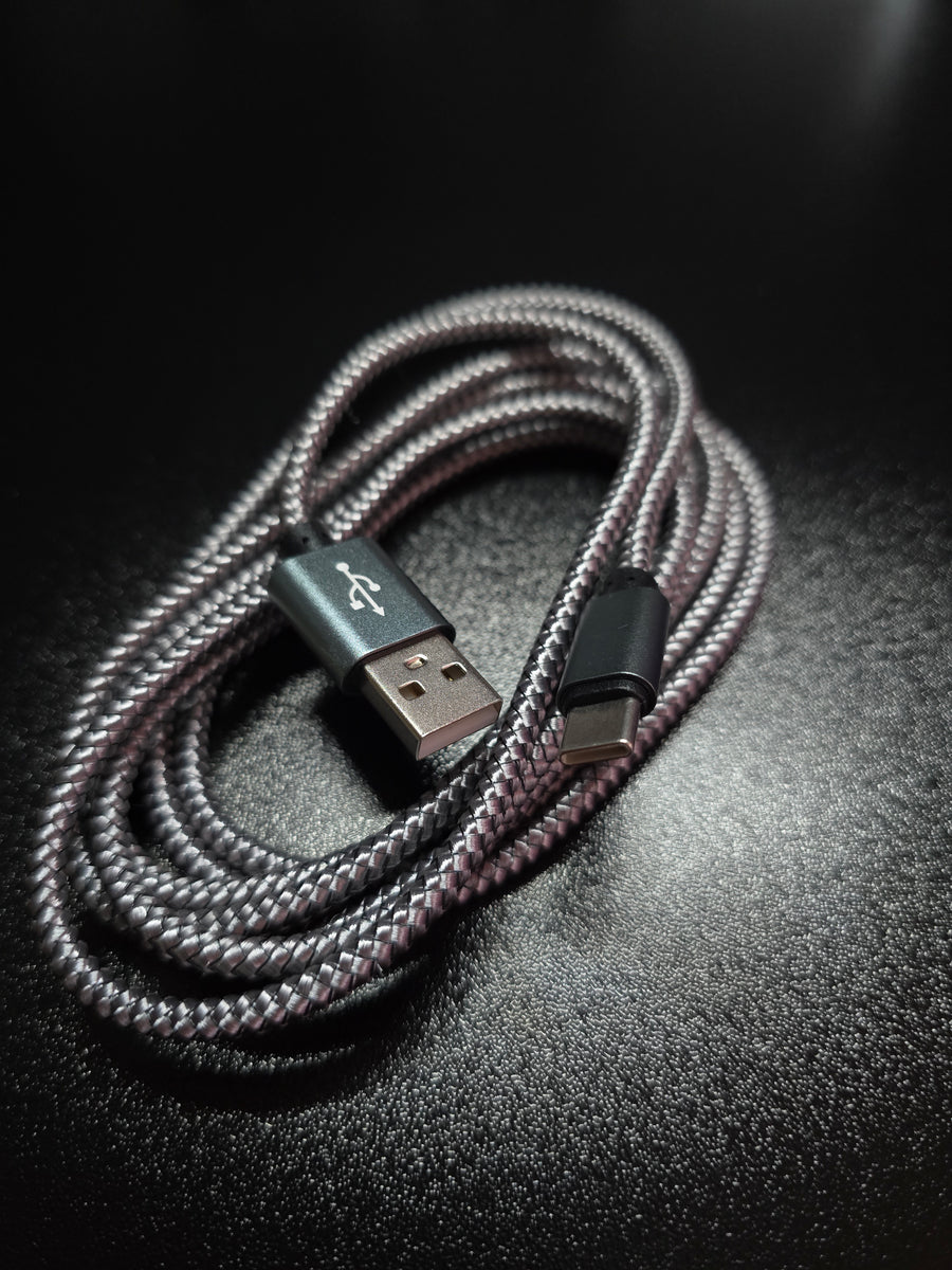 Pintas USB-A į USB-C laidas — nailono pynimas, greitas įkrovimas